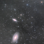 M81,M82と周辺の分子雲